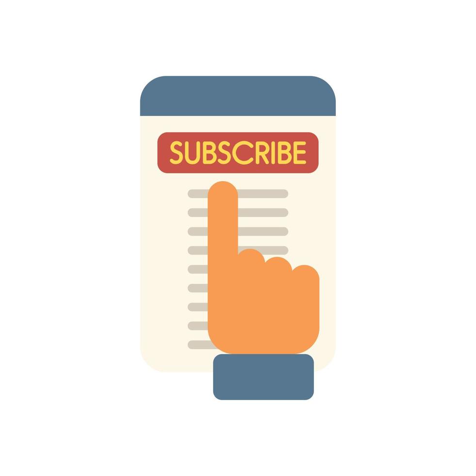 Subscribe icon flat vector. Email message vector