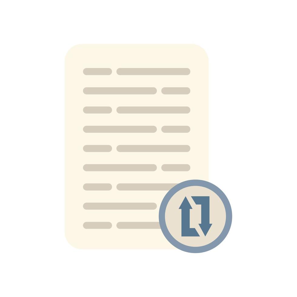 Document repost icon flat vector. Report data vector