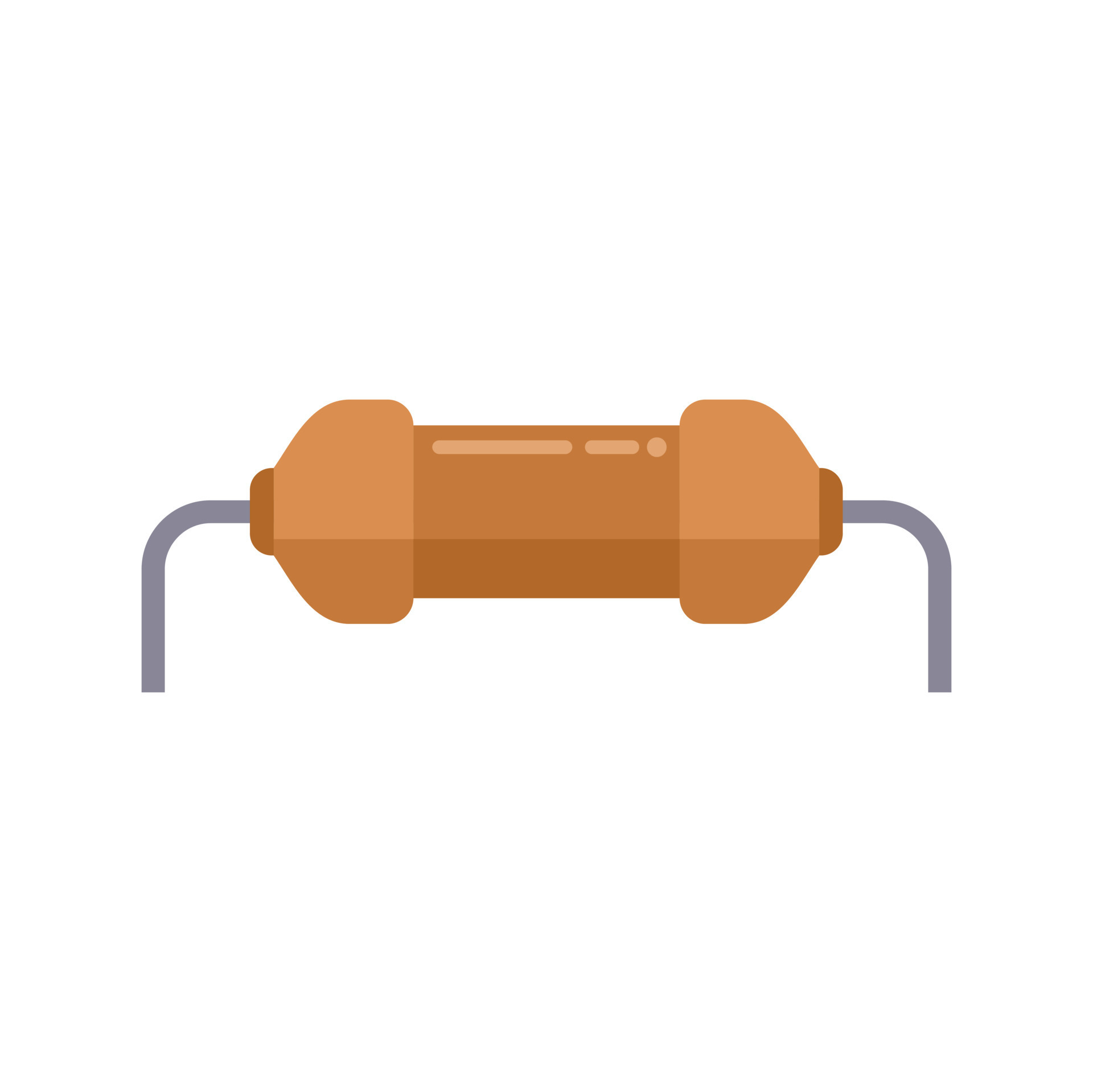 Industrial resistor icon flat vector. Electric circuit 17327875 Vector