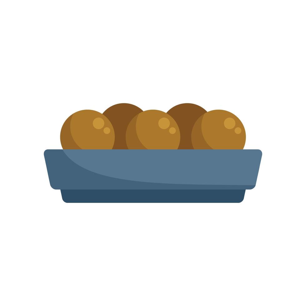 Event falafel icon flat vector. Cooking arabic vector