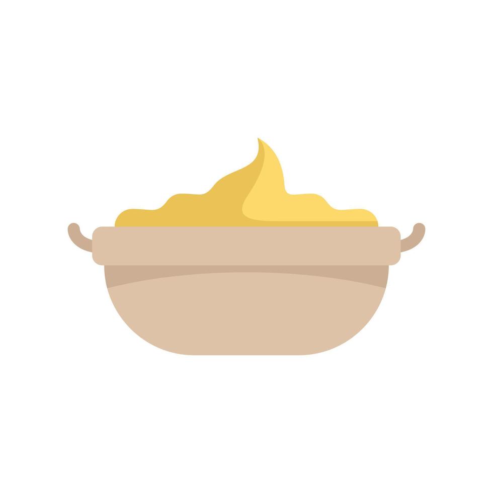 Mashed food icon flat vector. Mash potato vector