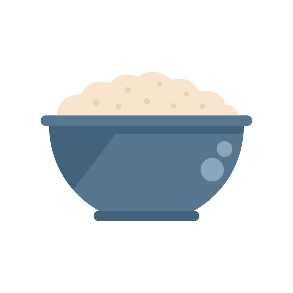 Cooked mash potato icon flat vector. Boiled food vector