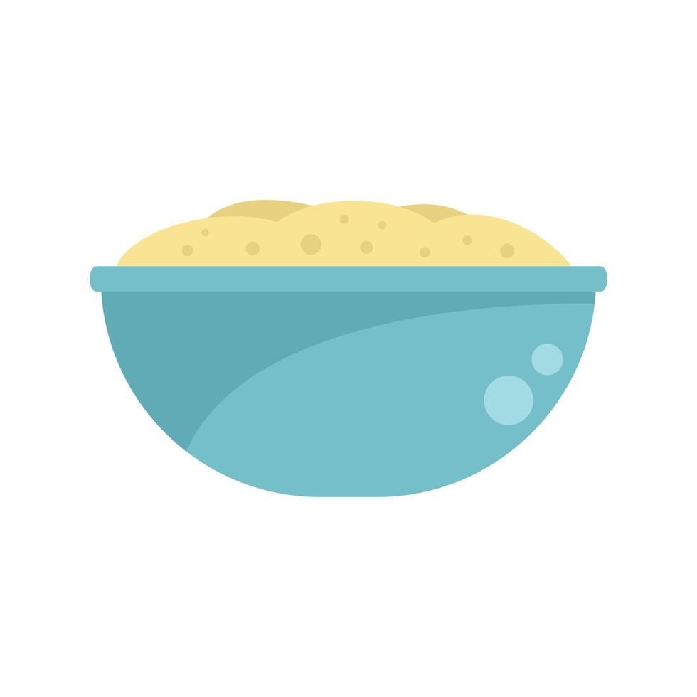 Boiled potato icon flat vector. Mash food vector