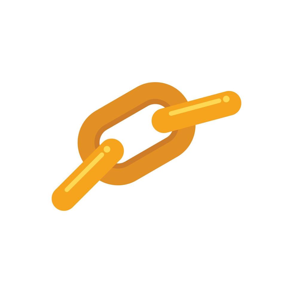 Interface chain icon flat vector. Web link vector