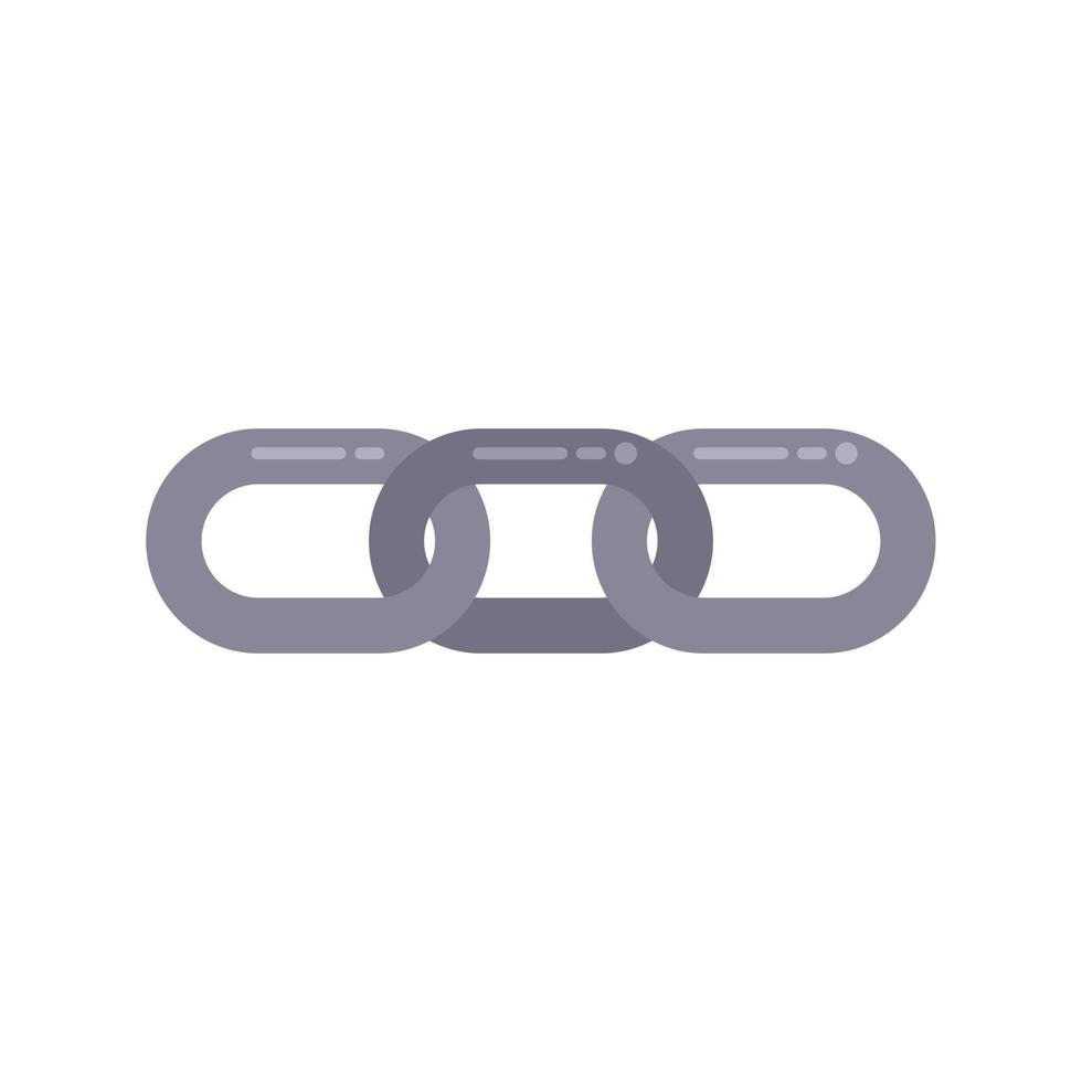 Chain connection icon flat vector. Internet system vector