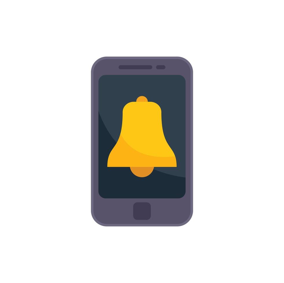 Smartphone notification icon flat vector. Home time vector