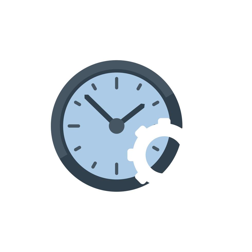 Office hour icon flat vector. Flexible work vector