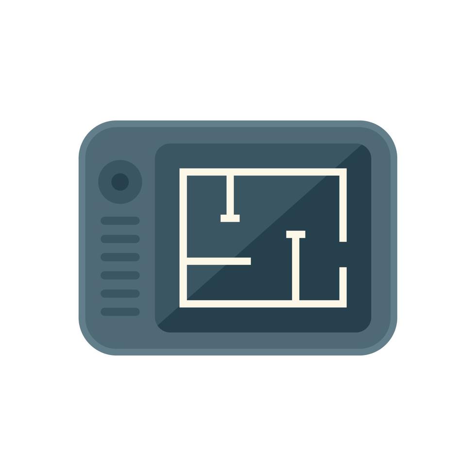 Tablet redesign icon flat vector. Web page vector
