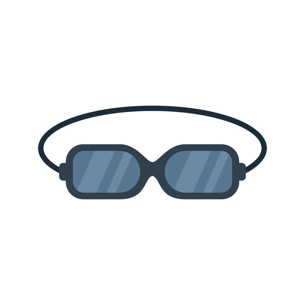 Swim glasses icon flat vector. Water pool vector