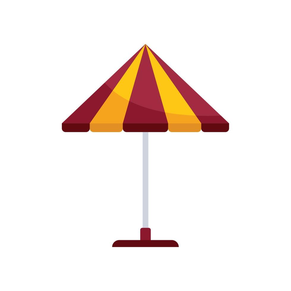 Pool umbrella icon flat vector. Beach vacation vector
