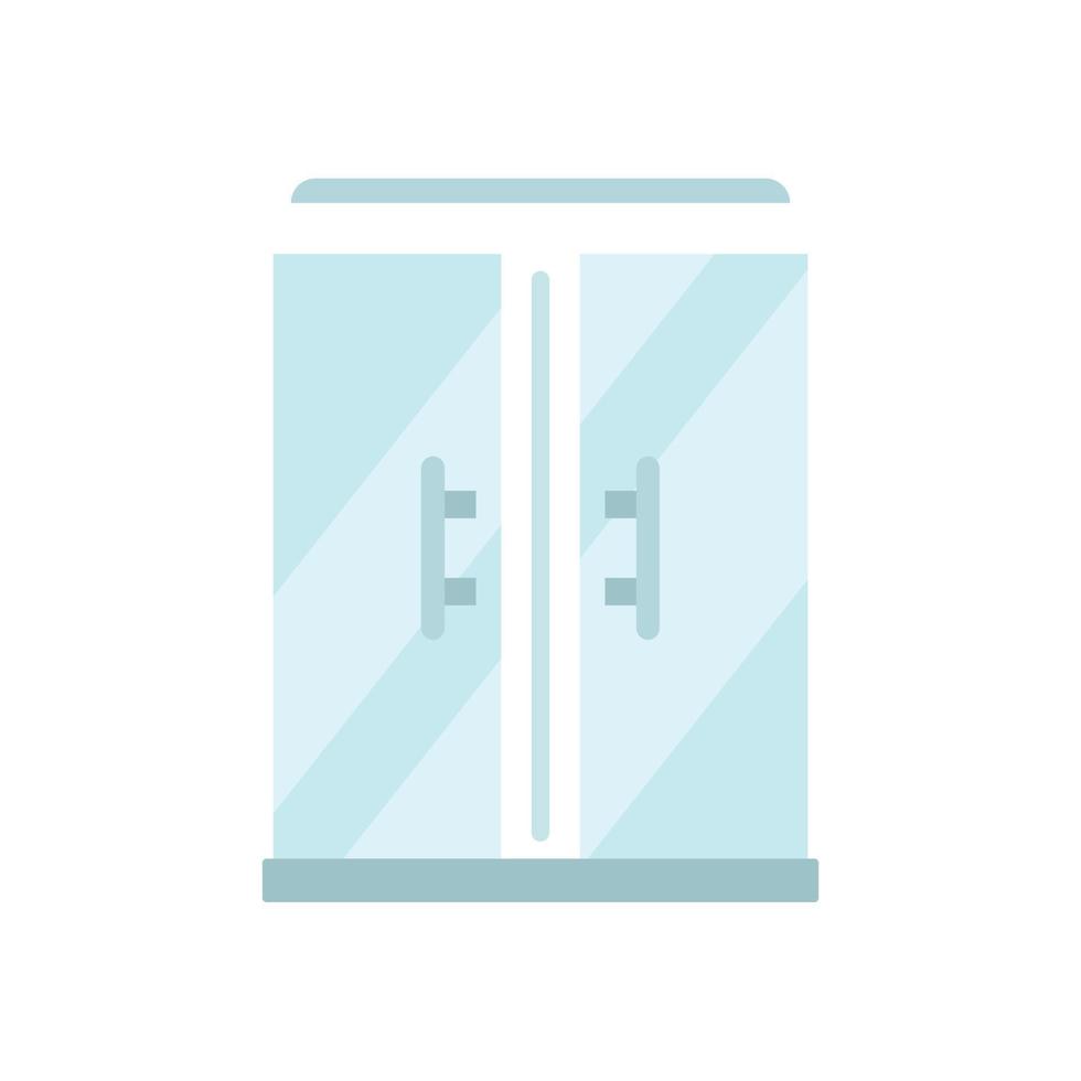Clean wash cabin icon flat vector. Bath room vector