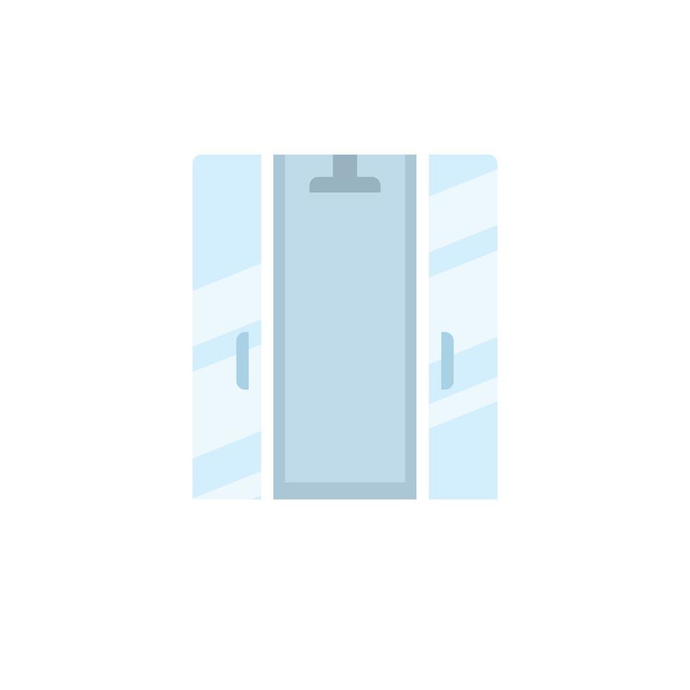 Cubicle cabin icon flat vector. Home interior vector