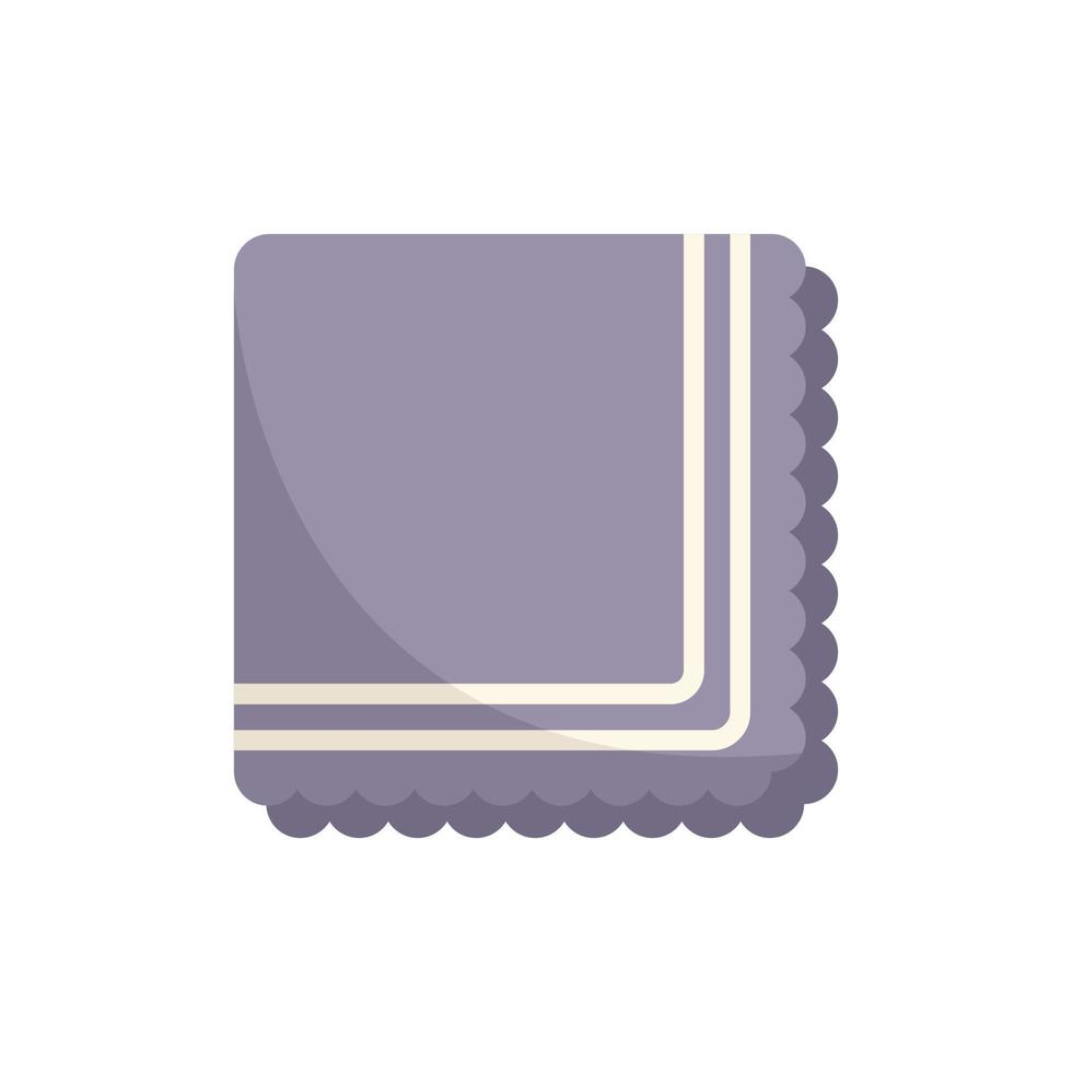 Folded towel icon flat vector. Fabric tissue vector