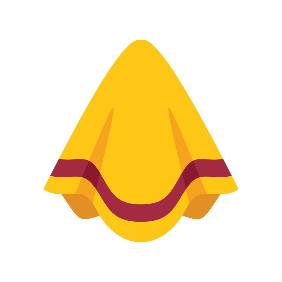 Soft towel icon flat vector. Tissue fabric vector