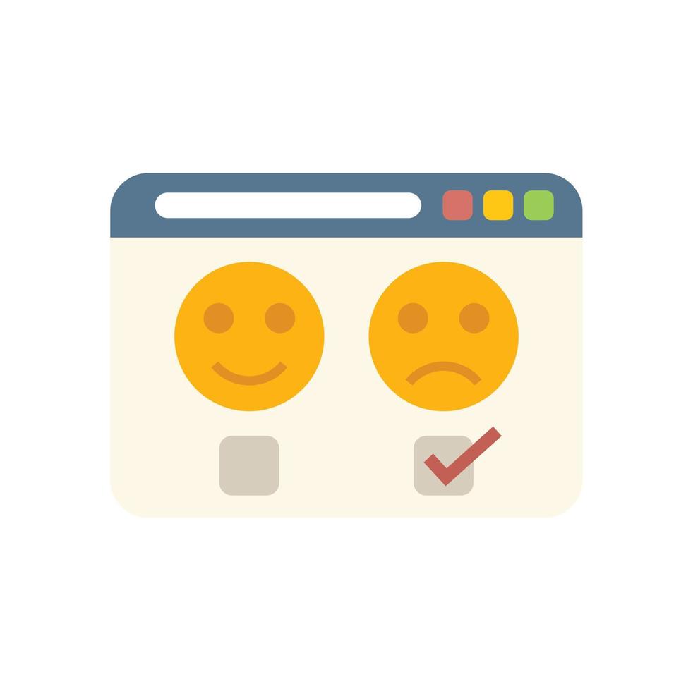 Choose dislike icon flat vector. Social media vector