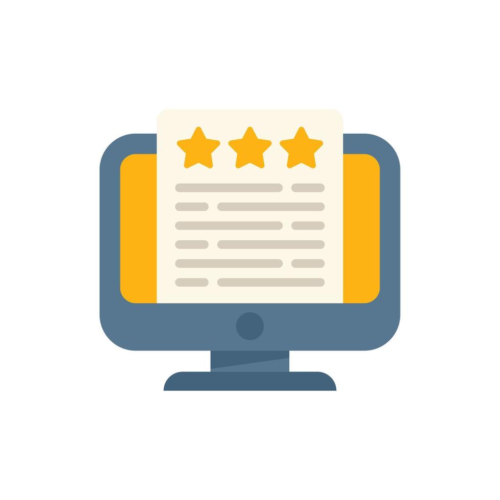 Feedback icon flat vector. Star review vector