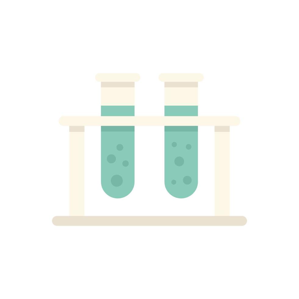 Test tube stand icon flat vector. Customer feedback vector