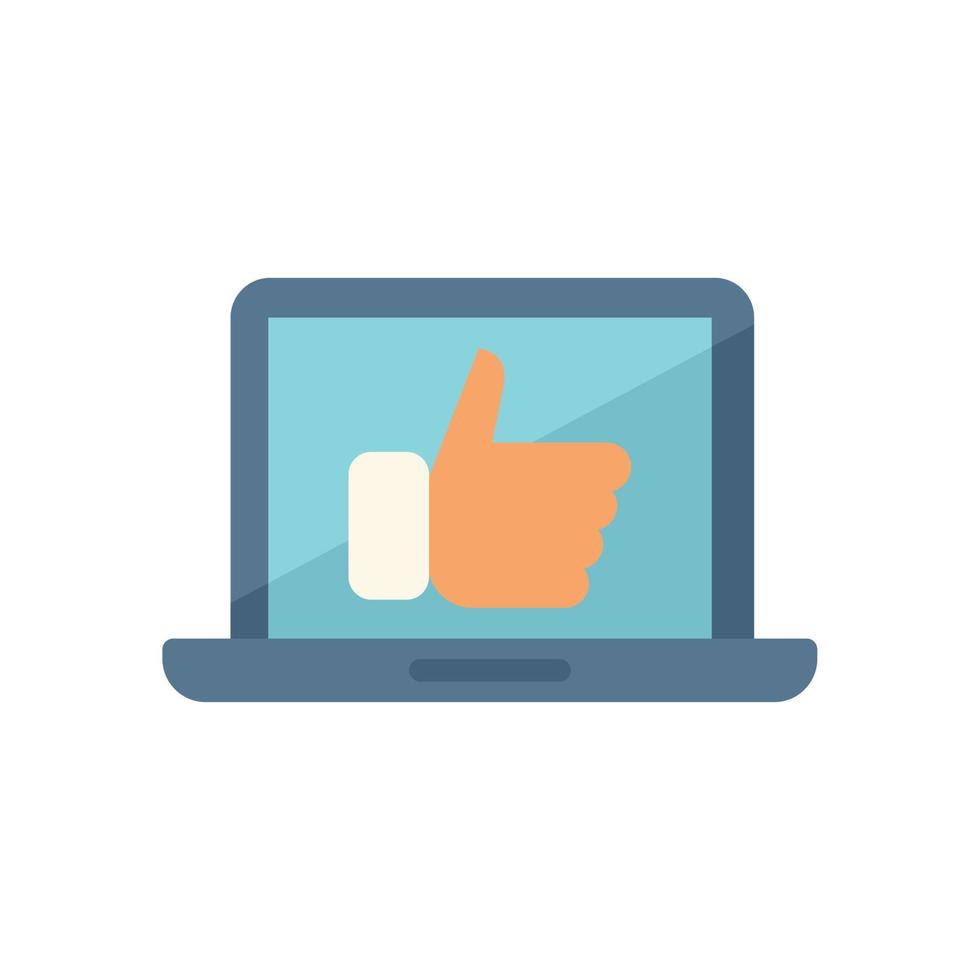 Online like icon flat vector. Star review vector