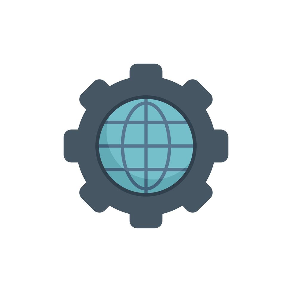 Global review icon flat vector. Star rate vector