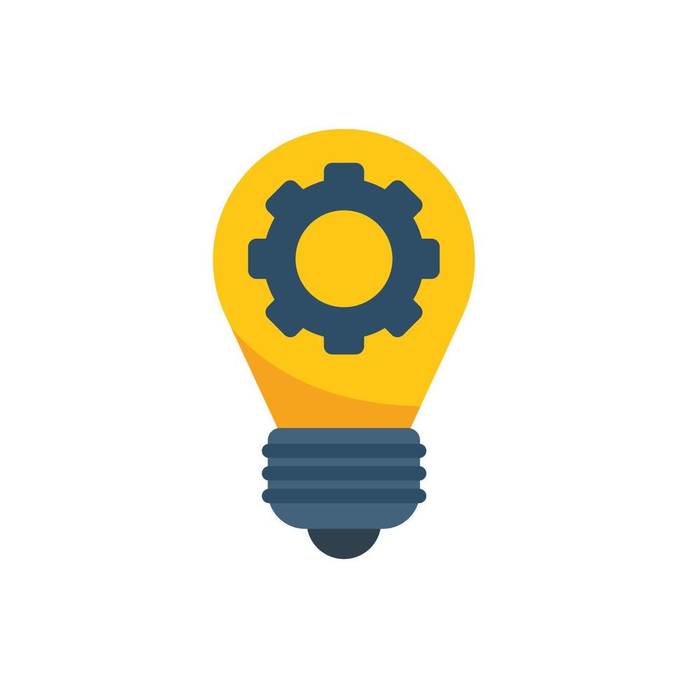 Bulb idea icon flat vector. Star rate vector