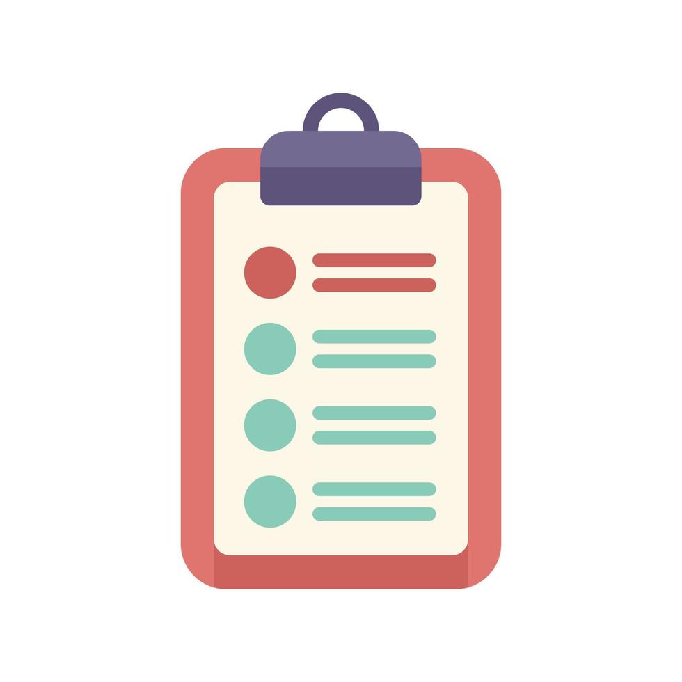 Clipboard review icon flat vector. Customer feedback vector