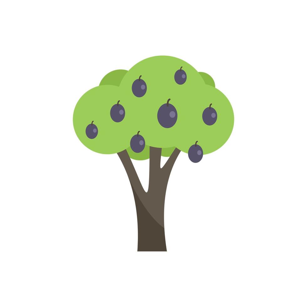 Garden tree icon flat vector. Harvest farm vector