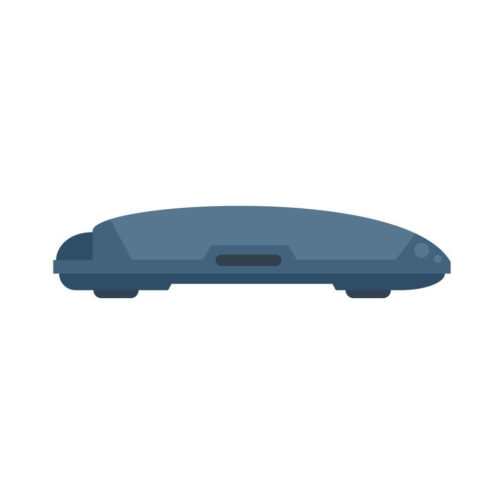 Car roof container icon flat vector. Box rack vector