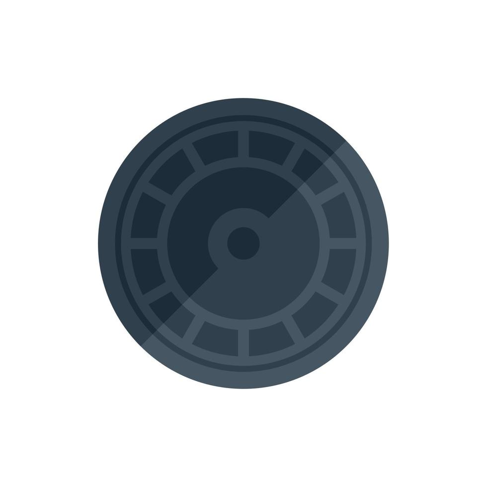 Metal manhole icon flat vector. City road vector