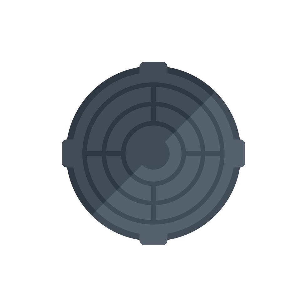 Cap manhole icon flat vector. Street sewage vector