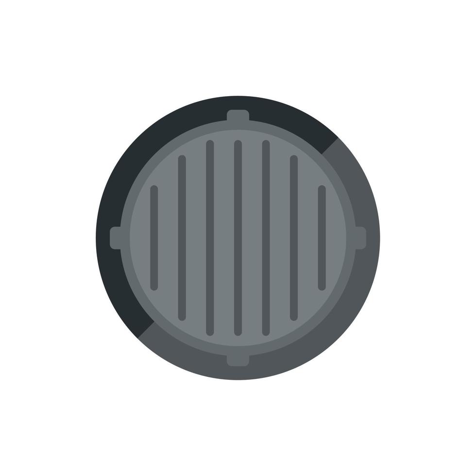 Pit manhole icon flat vector. City road vector