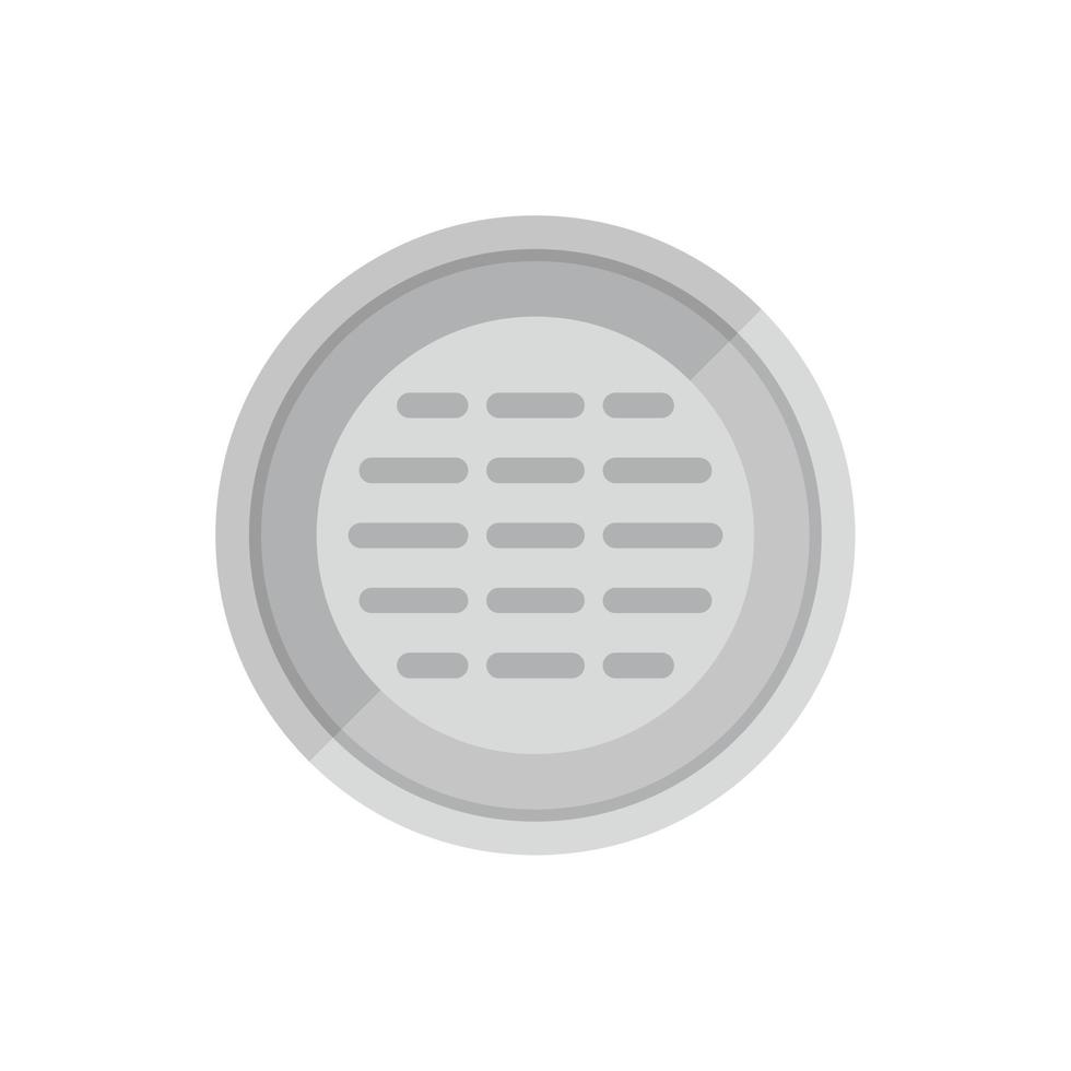 Garbage manhole icon flat vector. Sewer lid vector