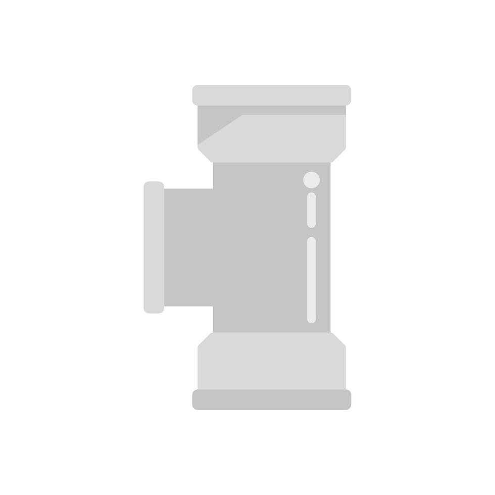 Pipe drain icon flat vector. Water pipeline vector