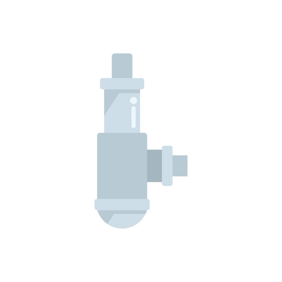 Faucet drain icon flat vector. Water construction vector