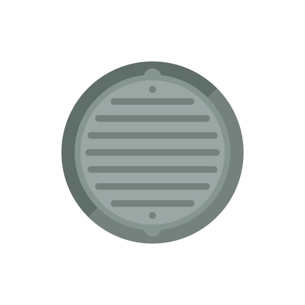Underground manhole icon flat vector. Street lid vector