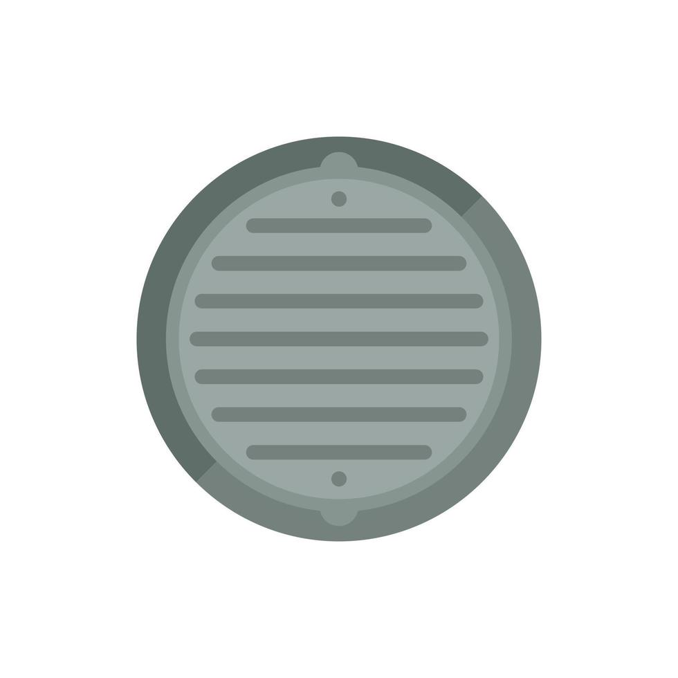 Underground manhole icon flat vector. Street lid vector