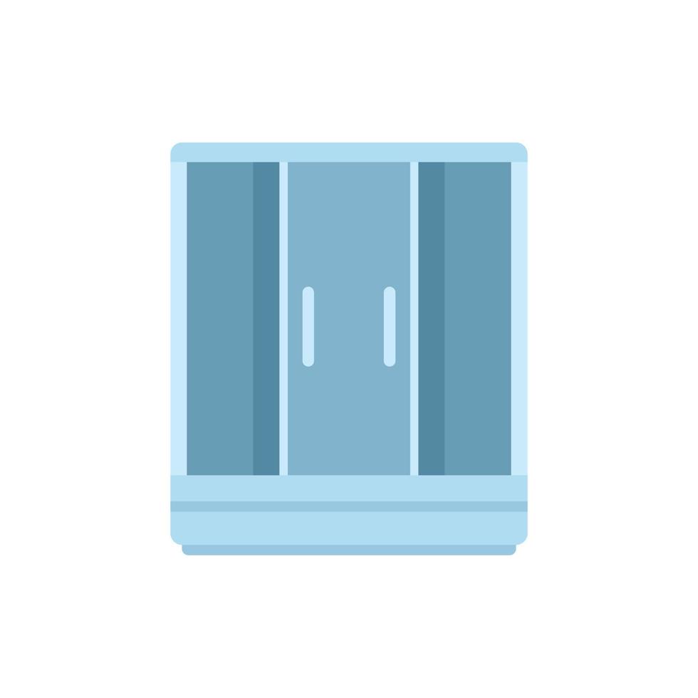 Domestic shower cabin icon flat vector. Room bath vector