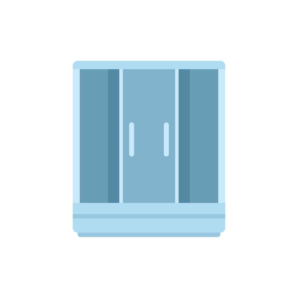 Domestic shower cabin icon flat vector. Room bath vector