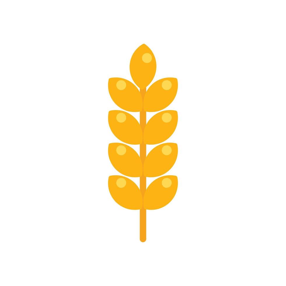 Gmo wheat icon flat vector. Dna food vector