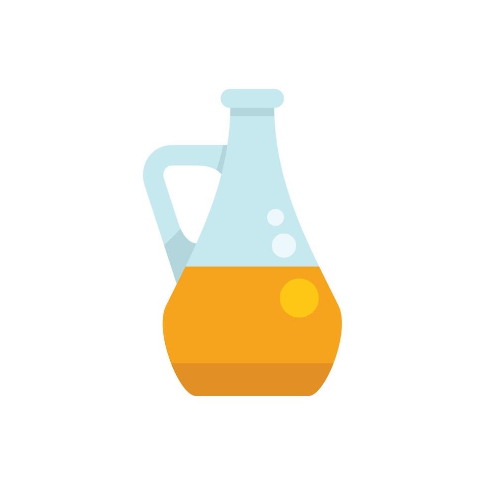 Gmo oil icon flat vector. Dna food vector