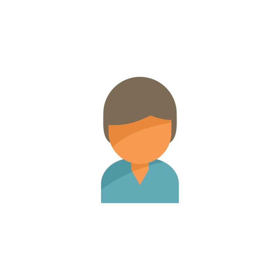 Man interaction icon flat vector. Digital community vector