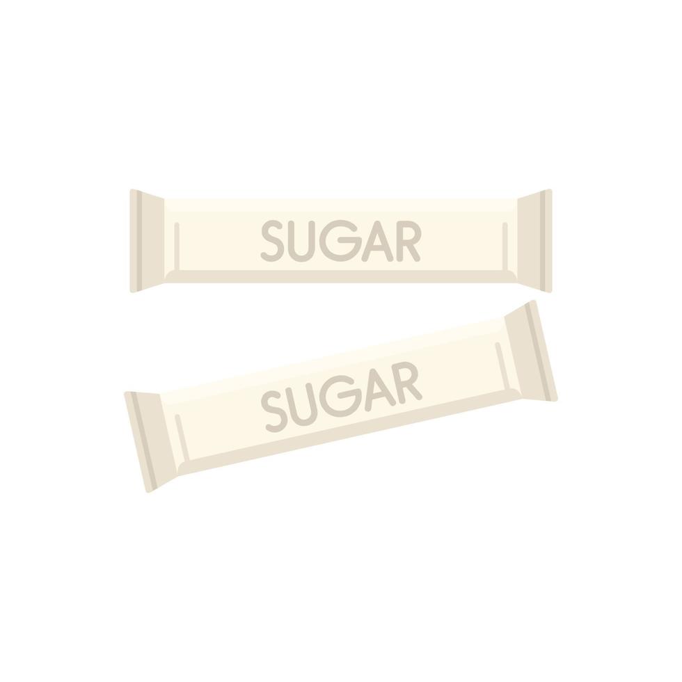 Sugar sticks icon flat vector. Airline food vector