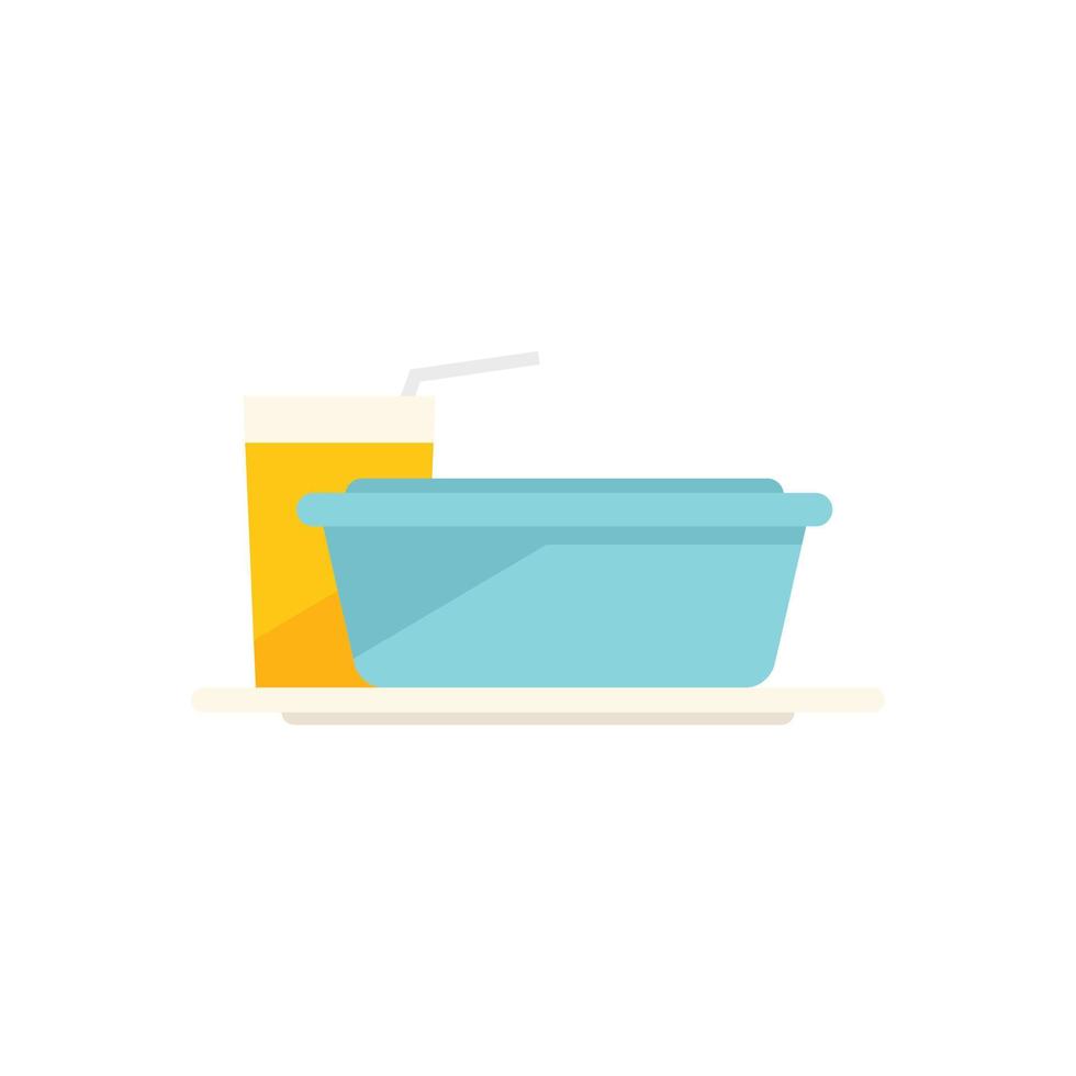 Food meal icon flat vector. Air plane vector