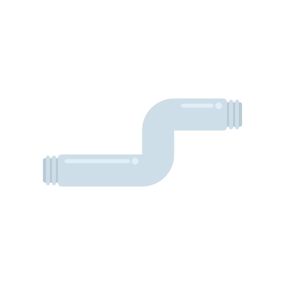 Plastic pipe icon flat vector. Water pipeline vector