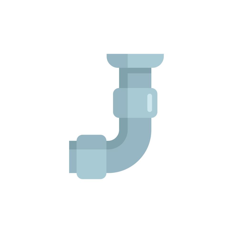 Plastic pipe icon flat vector. Service plumber vector