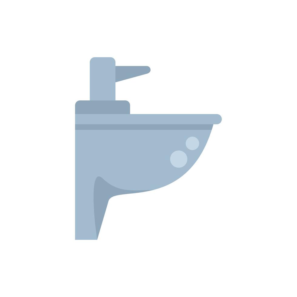 Tube basin icon flat vector. Water pipe vector