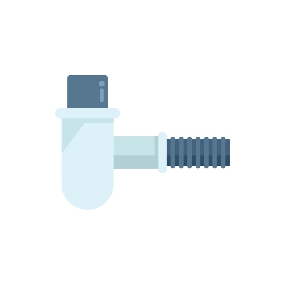Service drain icon flat vector. Water pipeline vector