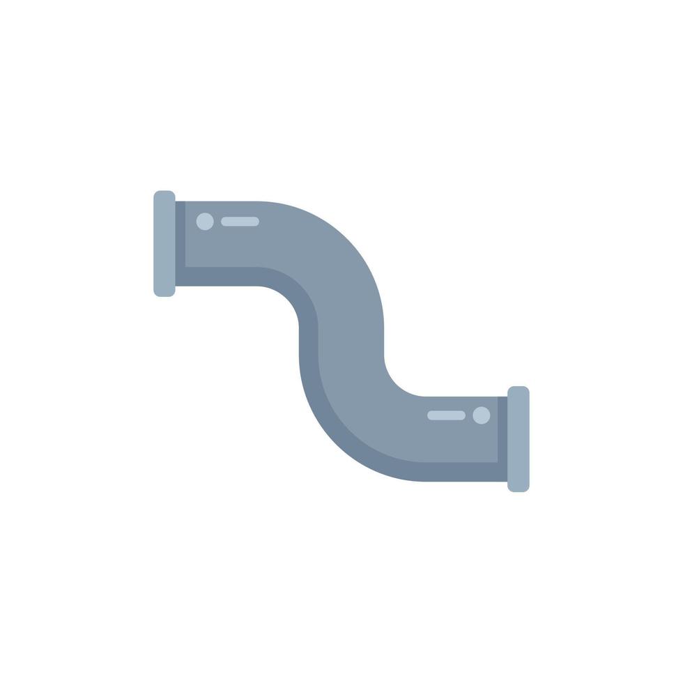 Plumber pipe icon flat vector. Water service vector