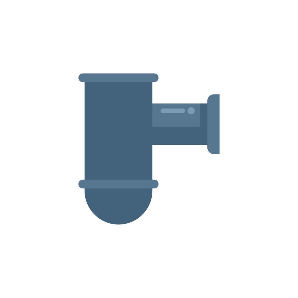 vector plano de icono de tubo de desagüe de cocina. servicio de alcantarillado