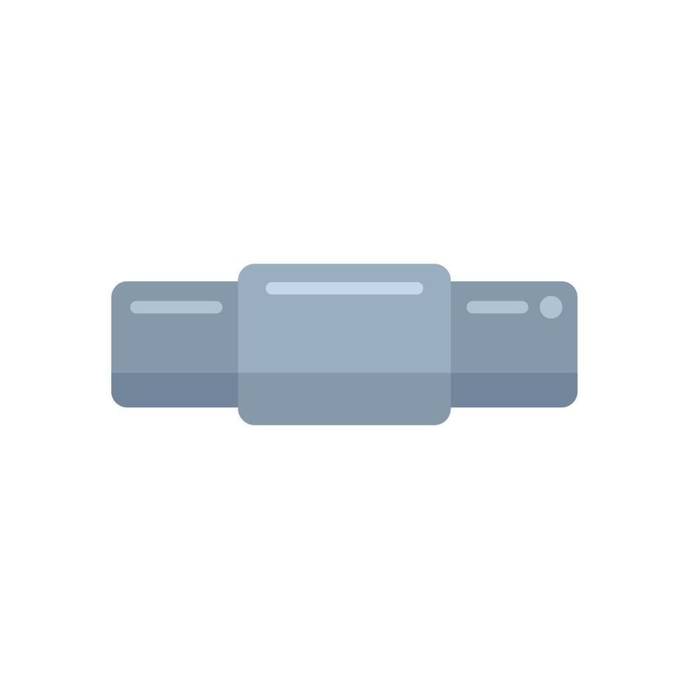 Drain pipe icon flat vector. Water pipeline vector