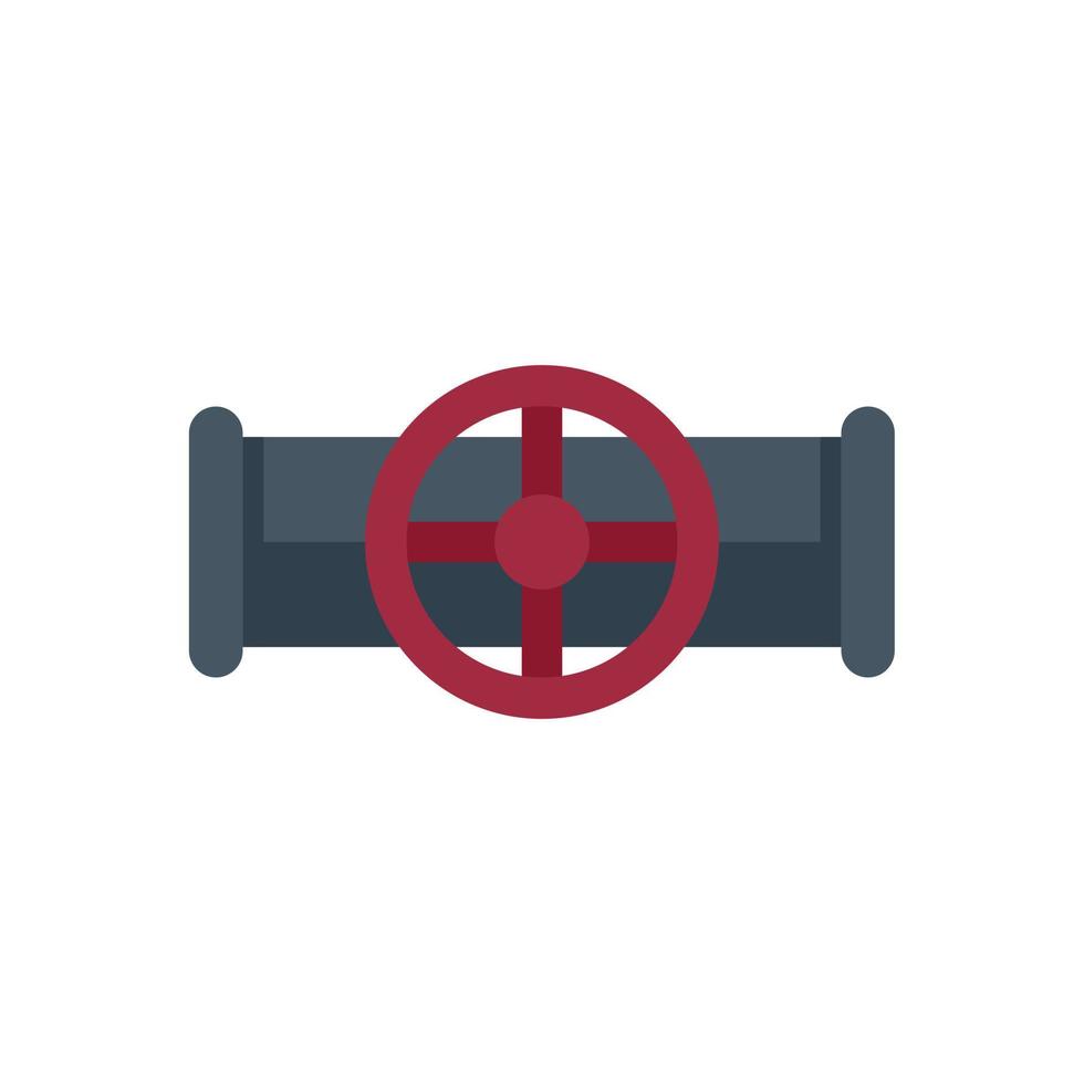 Tube drain icon flat vector. Water pipe vector